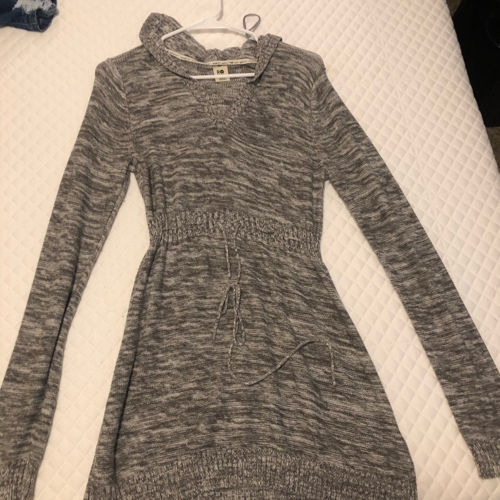 Roxy sweater dress with hood